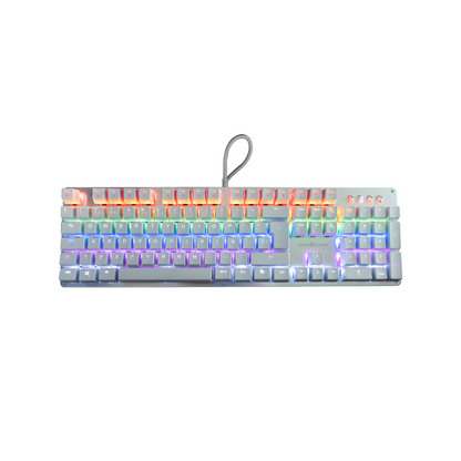 Teclado Mecánico Game Factor Rainbow Switch Red USB Blanco (KBG400-WH-R)