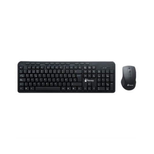 Kit Teclado y Mouse Nextep Inalámbrico USB, Negro NE-415