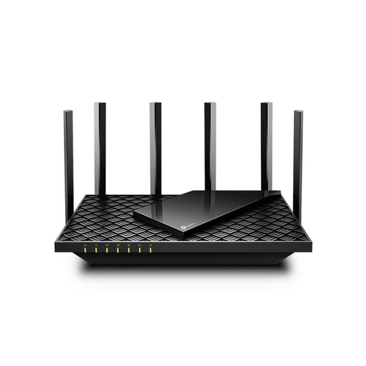 Router Wi-Fi 6 Doble Banda AX5400, MU-MIMO 4x4 y OFDMA, 1 Puerto WAN 10/100/1000 Mbps, 4 Puertos LAN 10/100/1000 Mbps, 1 Puerto USB 3.0, 6 Antenas Potentes, App Tether y Protección HomeShield