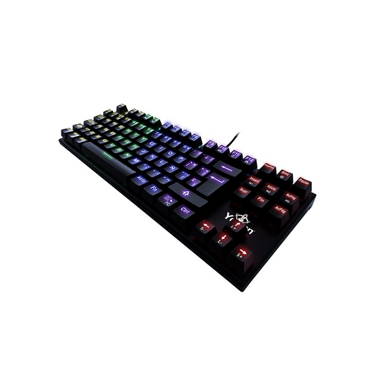 Teclado Gamer Yeyian YAT1804 Spark Serie 2000 Mecánico Switch Azul RGB