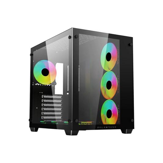 Gabinete Gamer Media Torre Tank Pro GM930, ATX, Panel Izquierdo de Cristal, Negro BR-935944