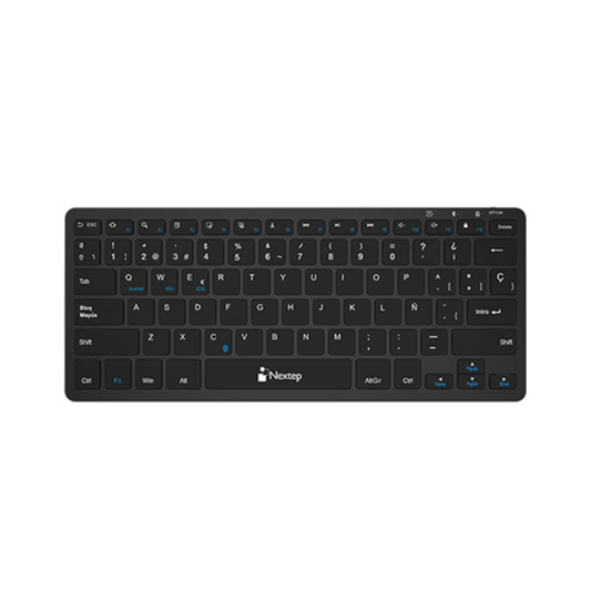 Teclado Nextep Inalámbrico Compacto, Recargable, Bluetooth, Alcance de 10 Metros