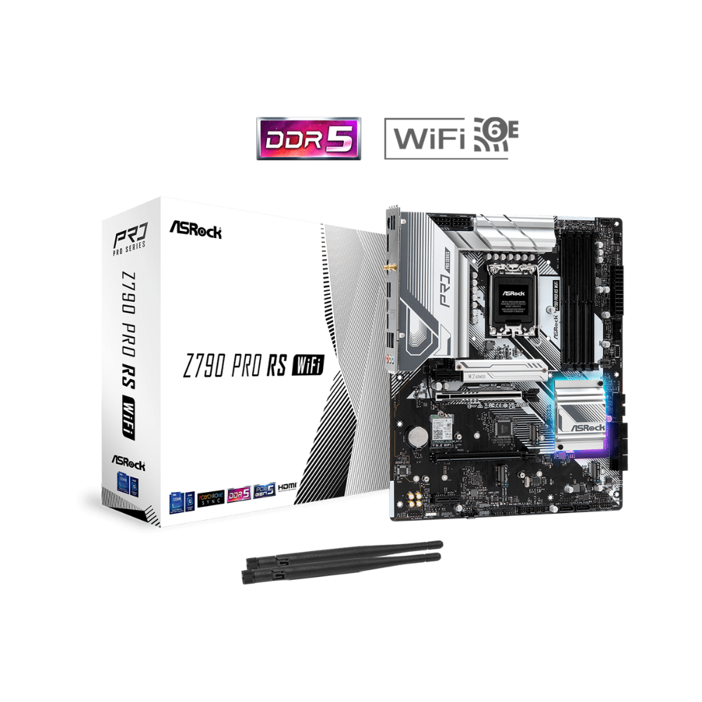 Tarjeta Madre ASRock Z790 Pro RS WiFi, Socket 1700, 4xDDR5, HDMI/DP, ATX