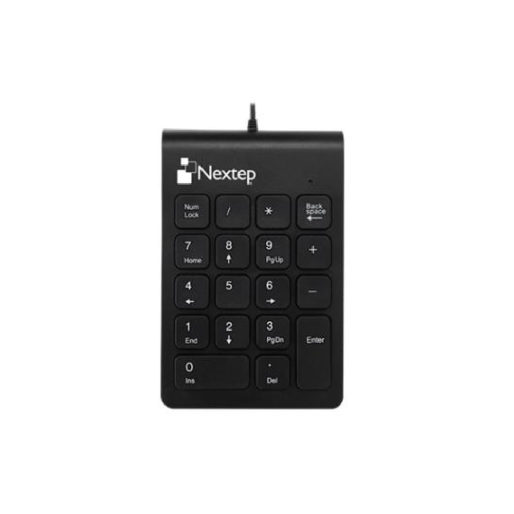 Teclado Numérico Nextep NE-417 Alámbrico, Negro, USB, 18 Teclas