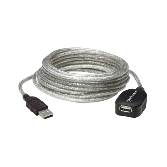 Cable USB V2.0 Extensión Activa 4.9M Manhattan (519779)