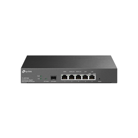 Router Omada VPN Multi-WAN Gigabit, 1 Puerto WAN SFP, 1 Puerto WAN RJ45, 2 Puertos LAN RJ45, 2 Puertos Configurables LAN/WAN, 150,000 Sesiones Concurrentes, Administración Omada