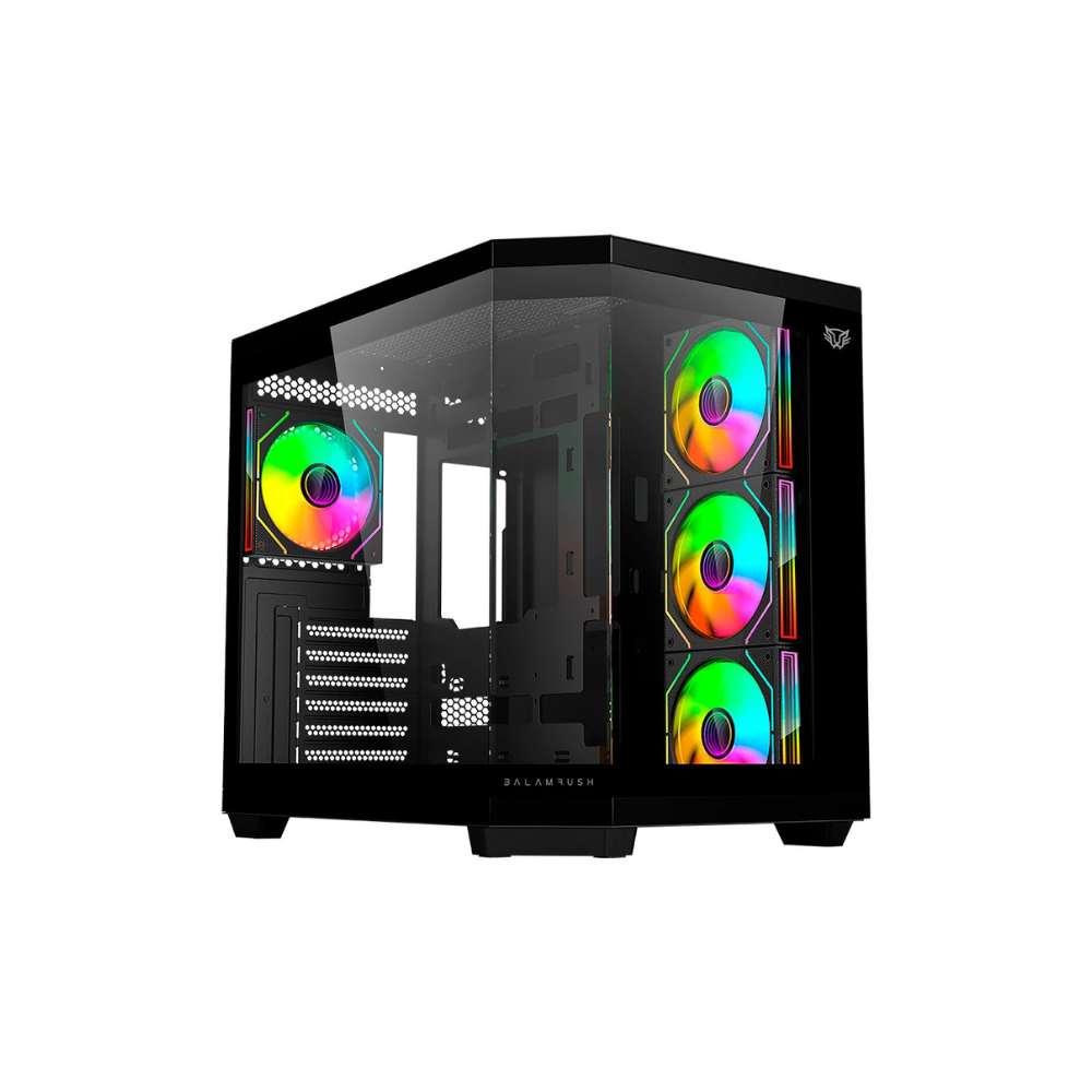 Gabinete Balam Rush Media Torre Tank 9600, USB 3.0, 4 Ventiladores ARGB, Negro (BR-938679)