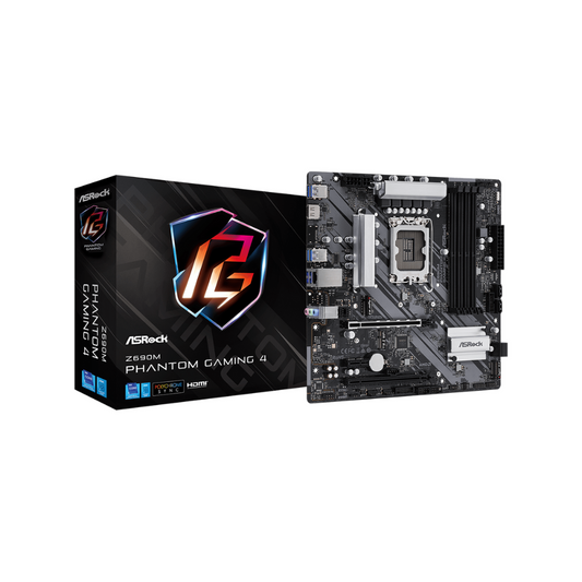 Tarjeta Madre ASRock Z690M Phantom Gaming 4, Socket 1700, 4xDDR4, HDMI, ATX