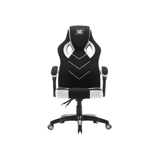 Silla Gaming Vorago Start The Game - Tela Reclinable, Negro/Blanco (CGC301-WH)