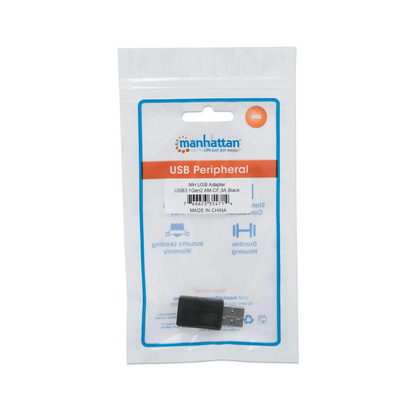 Adaptador Manhattan USB Tipo C V3.1 AM-CH Negro (354714)