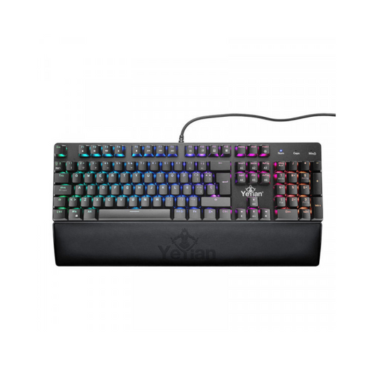 Teclado Gamer Yeyian YKM-ERGB-02 Kusari Mecánico Switch Azul RGB