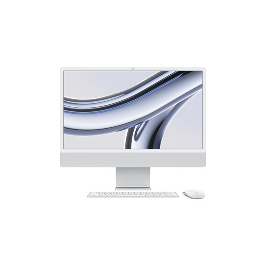 iMac 24" Retina 4.5K Chip M3 CPU 8 Núcleos GPU 10 Núcleos 16GB 512GB SSD 2 Thunderbolt 4 2 USB 3 Gigabit Ethernet Magic Keyboard con Touch ID Plata