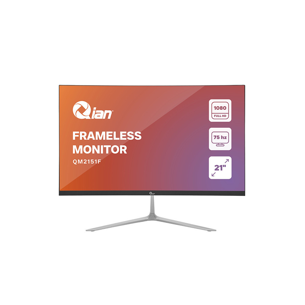 Monitor Qian QM2151F 21.5" LED Frameless Full HD, VGA, HDMI, Sin Marco