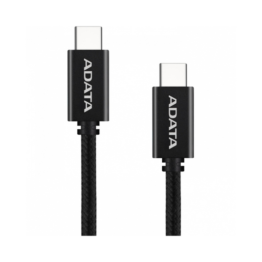 Cable Adata USB-C a USB-C 100Cm Nailon Trenzado Negro (CACC-100PN-BK)