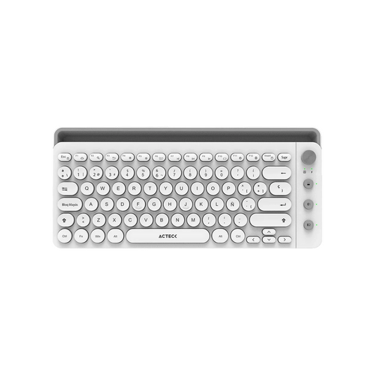 Teclado Acteck Uny Comp TI685 2.4GHz 3 Modos Bluetooth Blanco (AC-934190)