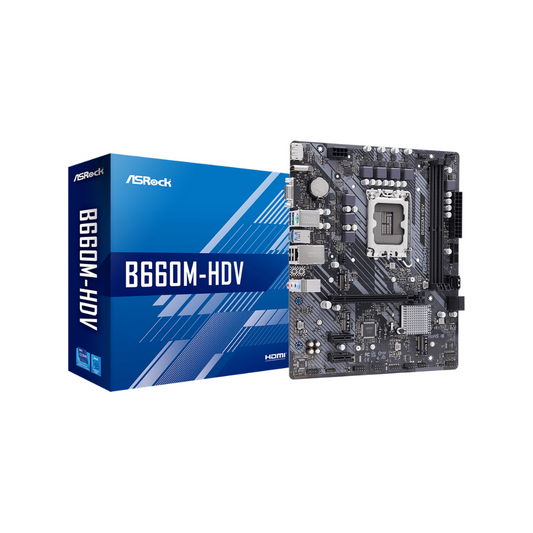 Tarjeta Madre ASRock B660M-HDV, Socket 1700, 2xDDR4, HDMI/DP/VGA