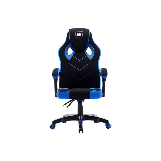 Silla Gaming Vorago Start The Game - Tela Reclinable, Negro/Azul (CGC301-BL)