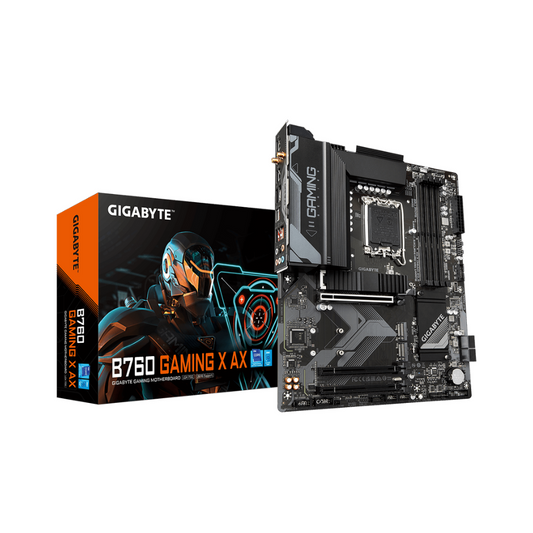 Tarjeta Madre Gigabyte B760M Gaming, Socket 1700, WiFi, Gen 12/13/14, 4xDDR5, HDMI/DP, ATX