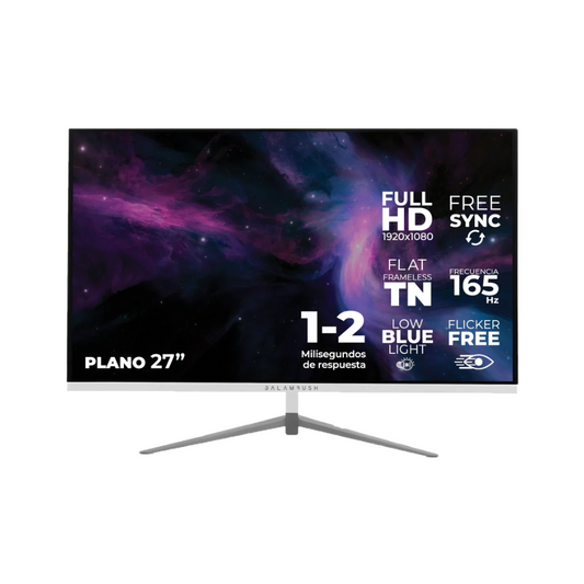 Monitor Gamer Balam Rush 27" Plano Full HD (1920x1080) | 144Hz, FreeSync, Blanco (BR-933094)