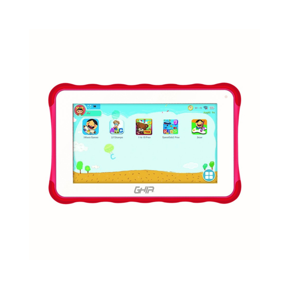 Tablet Ghia Toddler 7", Quad Core A133, 2GB RAM, 32GB, Doble Cámara, WiFi, Bluetooth, 2500mAh, Android 11 Go, Roja