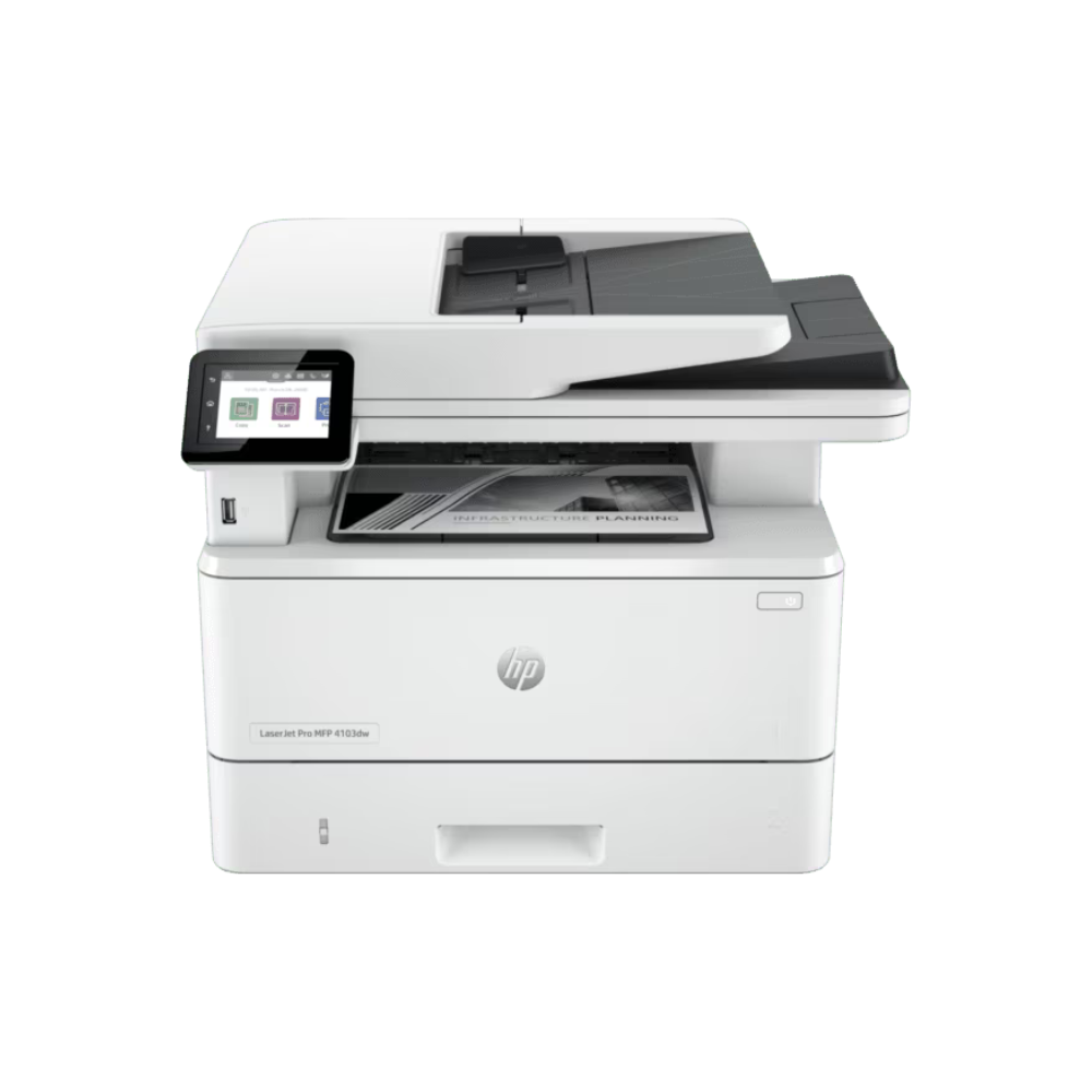 Multifuncional HP LaserJet MFP 4103dw, 42 ppm, Láser Monocromática, ADF, Dúplex, USB, Ethernet, WiFi