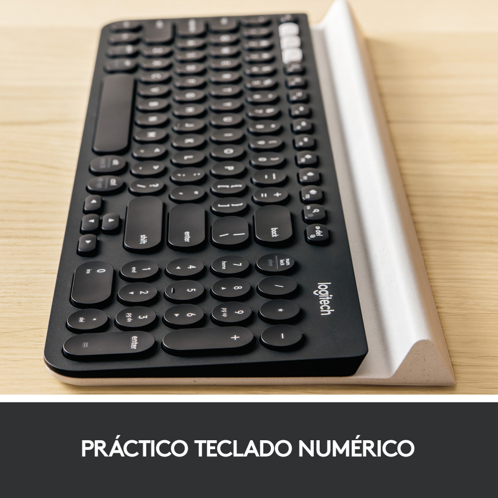 Teclado Logitech K780 Multidispositivo con Soporte Bluetooth USB Unifying Negro (920-008026)