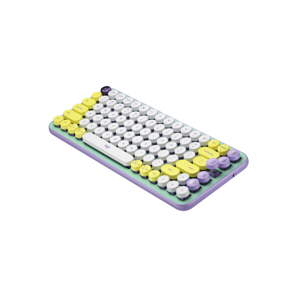 Teclado Logitech Pop Keys Mecánico Bluetooth USB Bolt Fresh Vibes (920-010714)