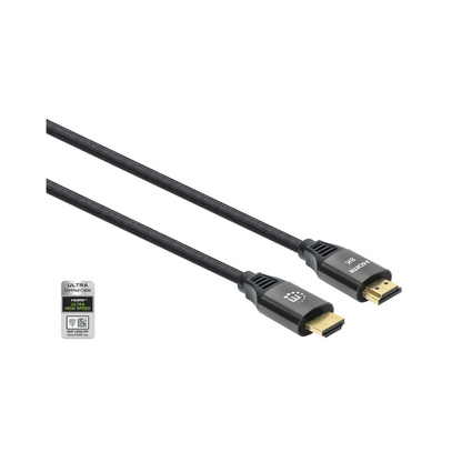 Cable HDMI Manhattan 2.1 Textil M-M 1.0M, 8K@60Hz (355933)