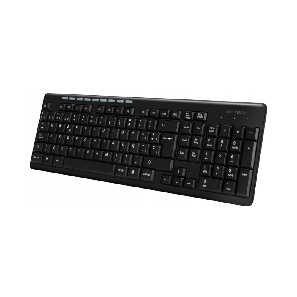 Teclado Acteck Inalámbrico Multimedia Negro (AC-913973)