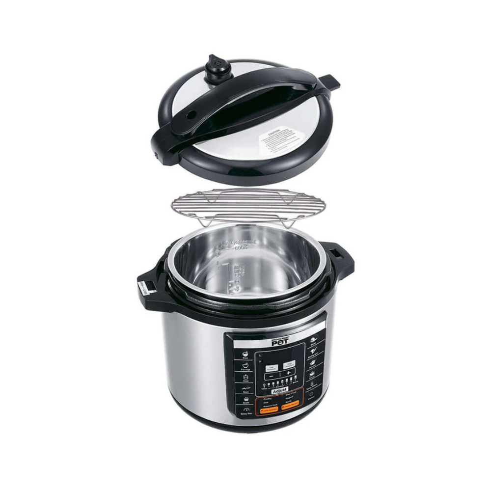 Olla eléctrica Kitchen Magic Pot Koblenz KMP-1000 IN, 5L, 17 funciones en 1, interior de acero inoxidable, 1000W