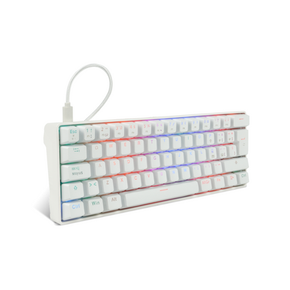 Teclado Mecánico Game Factor 60% RGB Switch Red USB Tipo C (KBG560-WH)