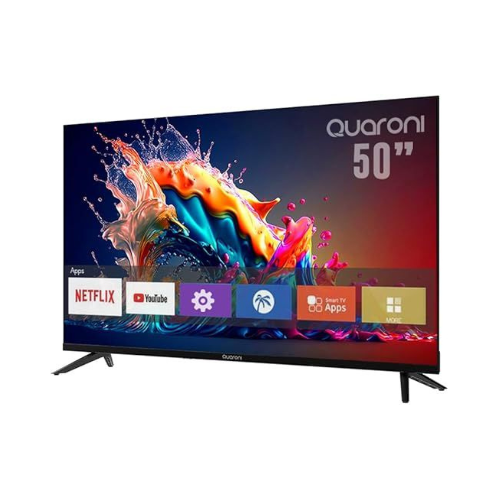 Televisión Smart Quaroni 4K para Netflix 50", 2160P, 3 HDMI, 2 USB, RCA, Óptico, 60Hz