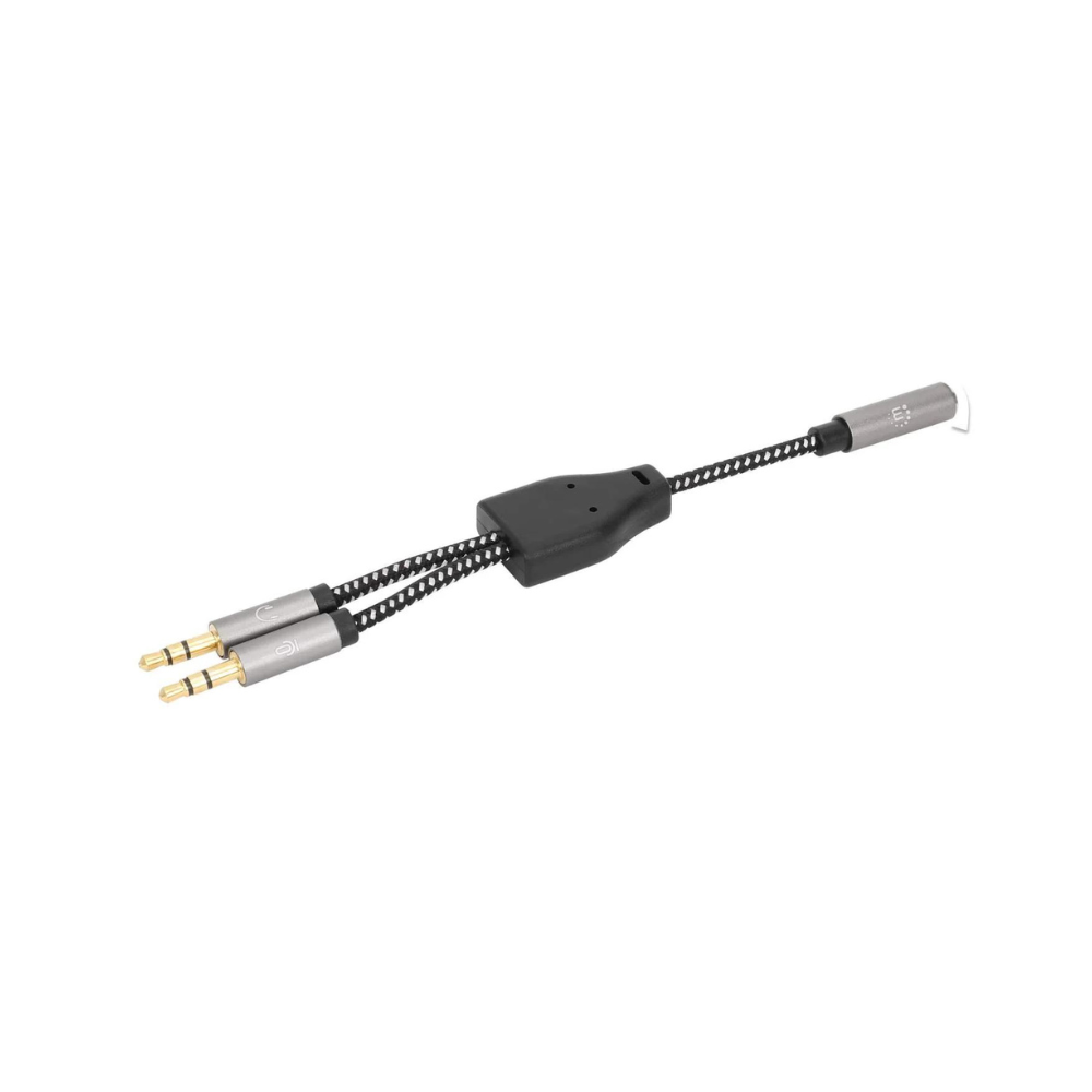 Adaptador de Audio 3.5 mm 1 H a 2 M, 15 cm Manhattan (356121)