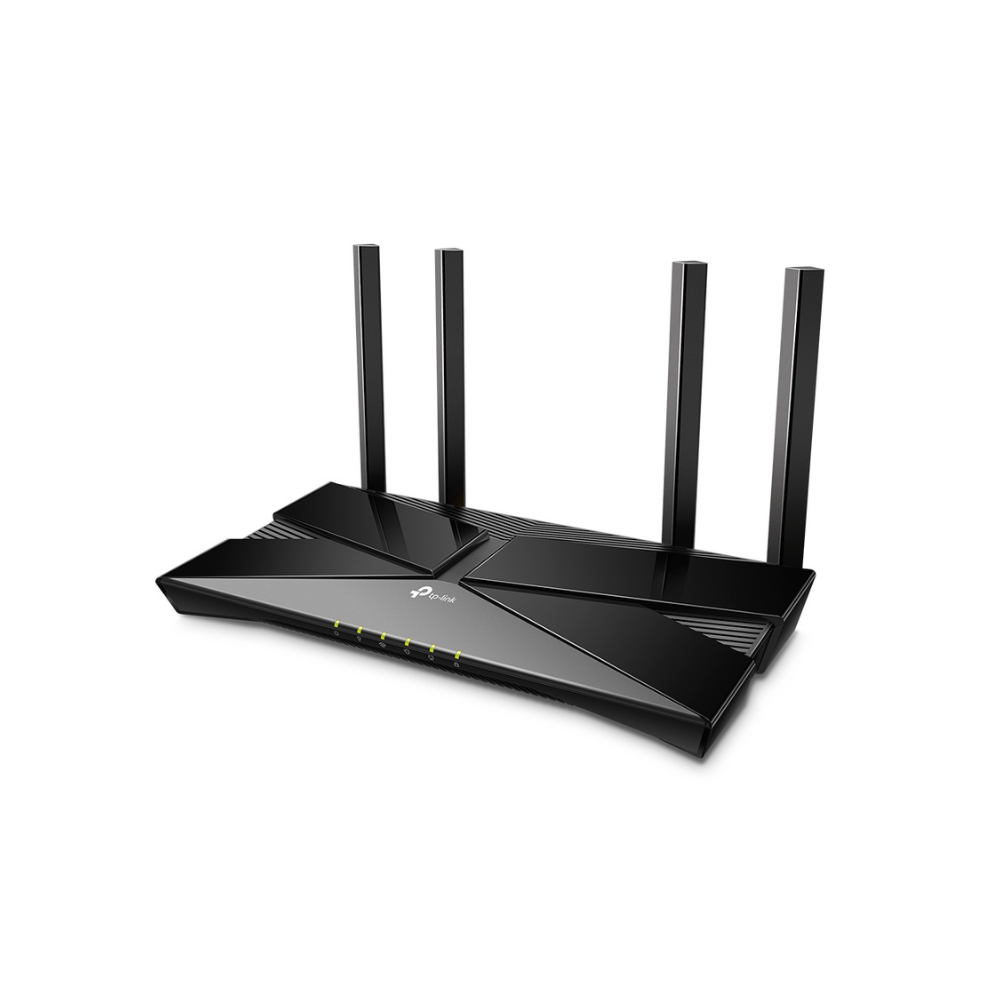 Router Wi-Fi 6 Doble Banda AX 3000 Mbps, MU-MIMO y OFDMA, 1 Puerto WAN 10/100/1000 Mbps, 4 Puertos LAN 10/100/1000 Mbps, 4 Antenas Potentes