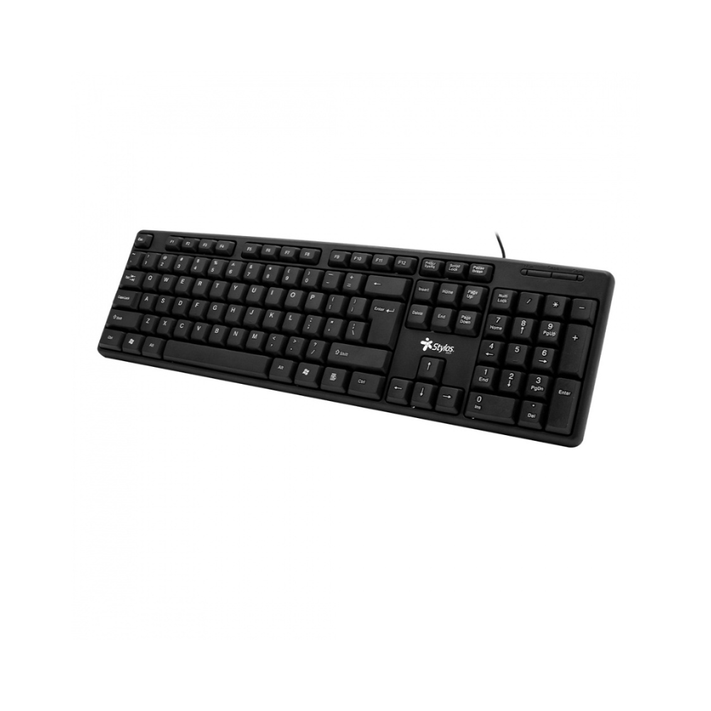 Teclado Stylos Alámbrico 105 Teclas USB Español Negro (STPTEC5B)