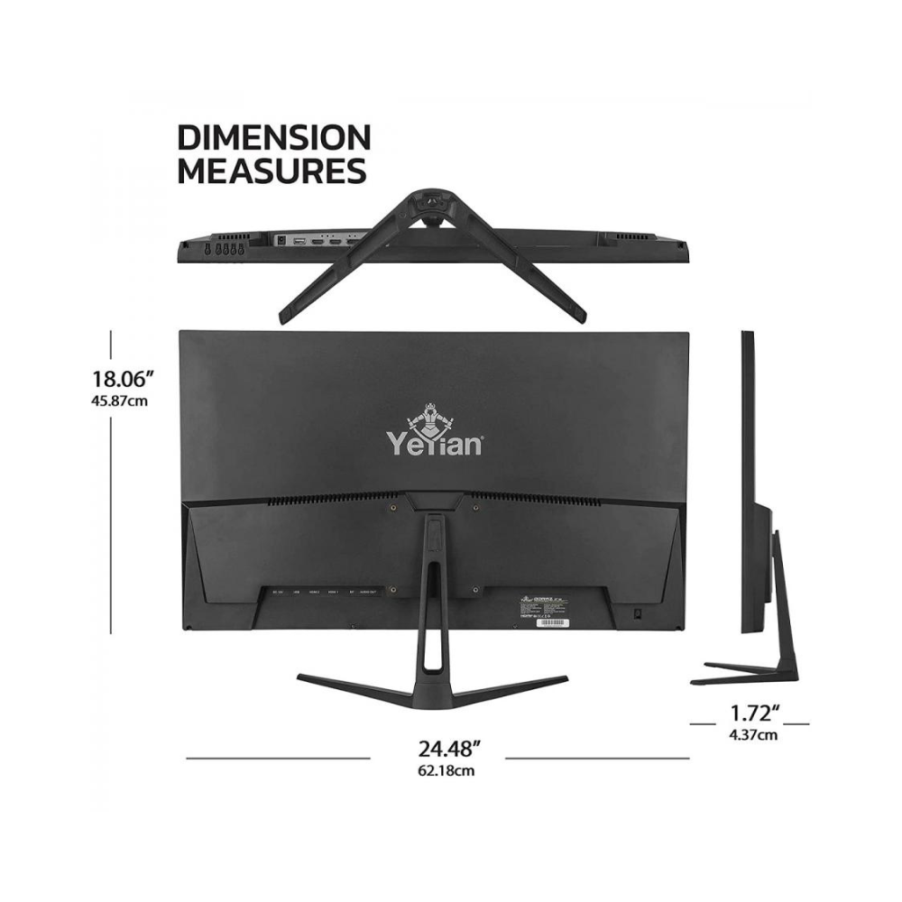 Yeyian Odraz 27" Monitor Gaming 4K Plano IPS, FreeSync, HDR, DP, HDMI, USB (YMG-4K27-01)