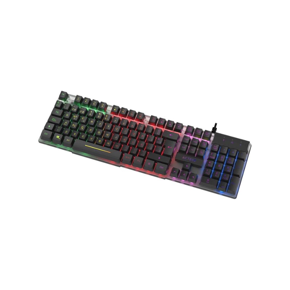 Teclado Acteck LED Aurean II TA220G Alámbrico USB Negro (AC-939195)