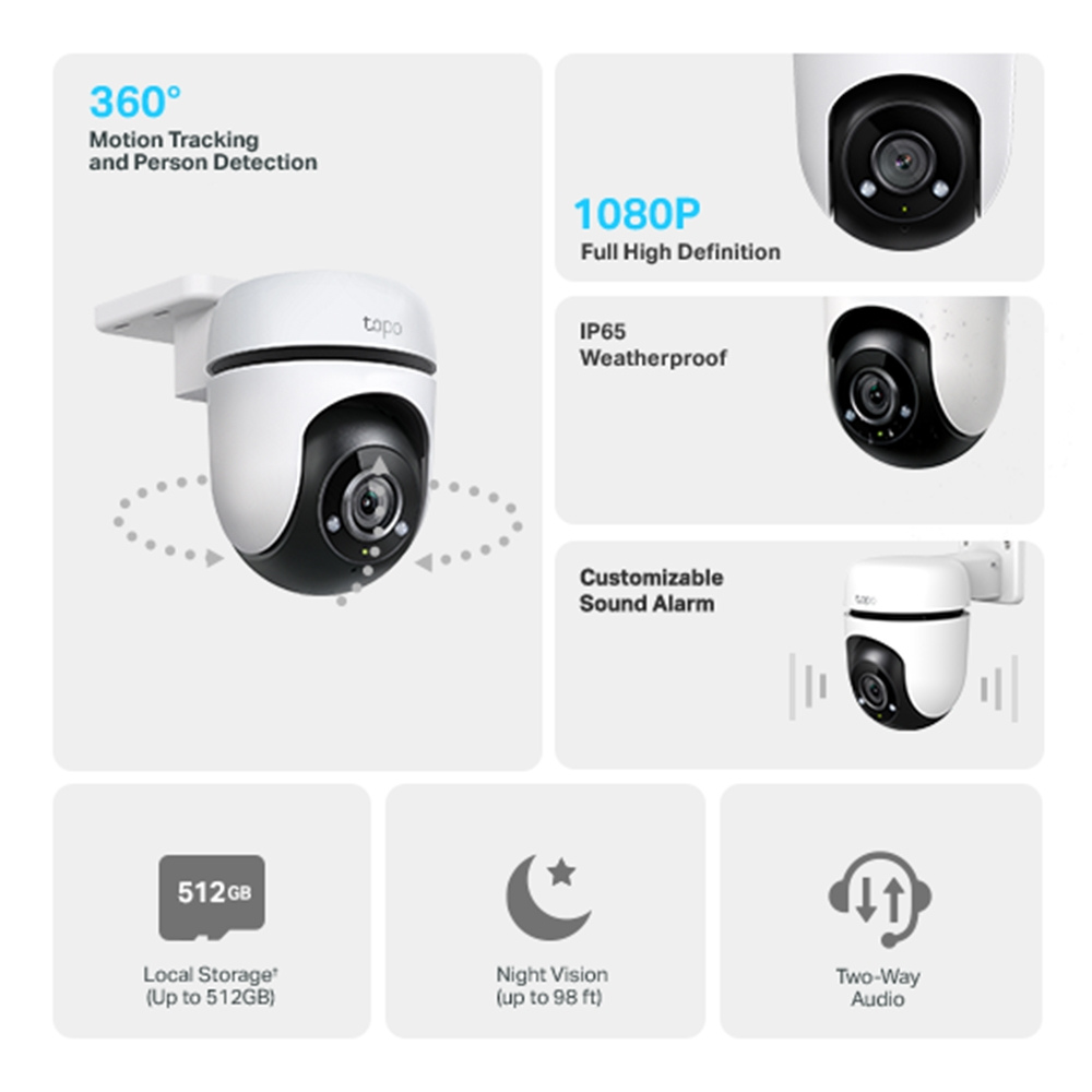 Cámara IP Wi-Fi 2MP, Visión 360°, Audio Doble Vía, Visión Nocturna, Notificación Push, Memoria Micro SD