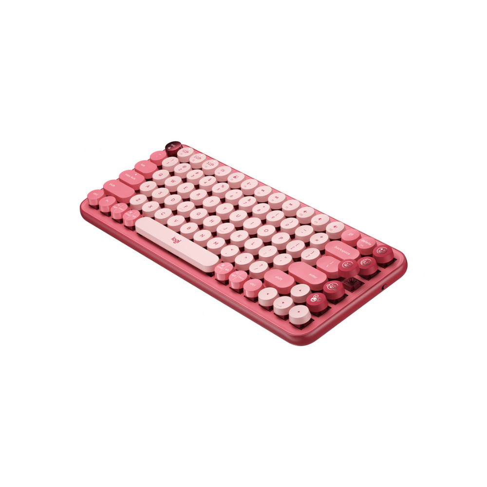 Teclado Logitech Pop Keys Mecánico Bluetooth USB Bolt Coral Rose (920-010715)