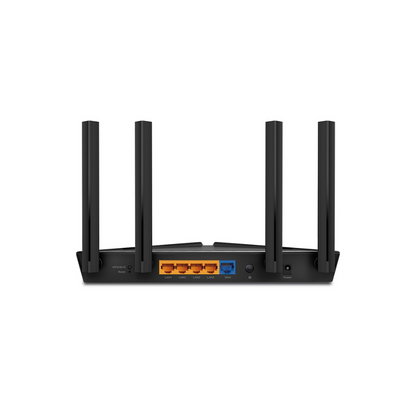 Router Wi-Fi 6 Ax 1500 Mbps, MU-MIMO 2x2, OFDMA, 1 Puerto WAN y 4 Puertos LAN Gigabit, 4 Antenas Beamforming