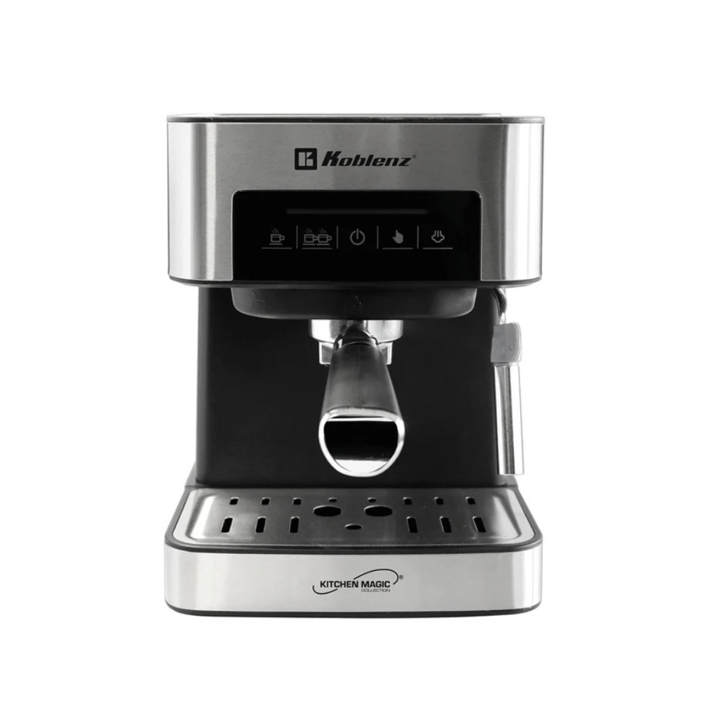 Cafetera Espresso Koblenz CKM-750 EIN, 20 bares de presión, 2 tazas simultáneas, tanque de 1.6L, filtro lavable, 850W