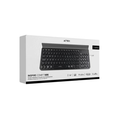 Teclado Acteck Multidispositivo TI695 3 Modos Bluetooth Negro (AC-934206)