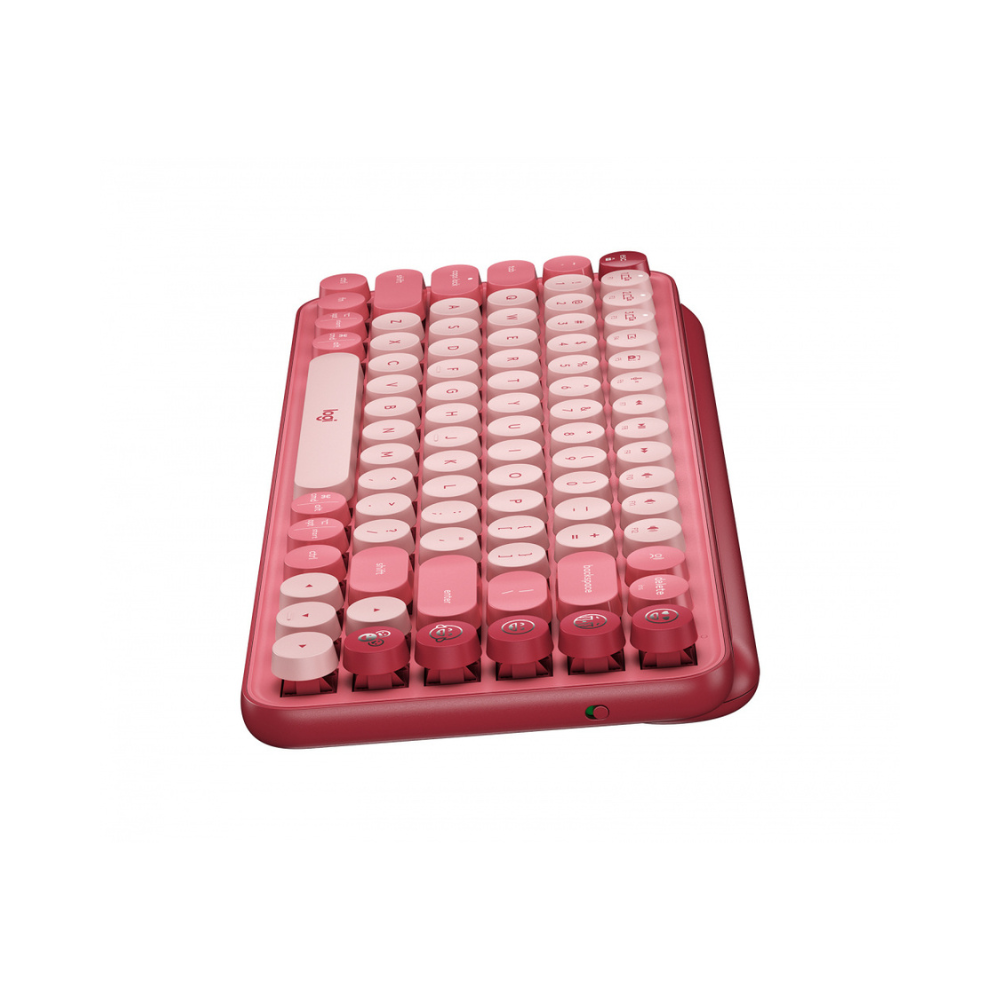 Teclado Logitech Pop Keys Mecánico Bluetooth USB Bolt Coral Rose (920-010715)