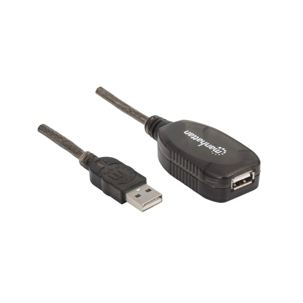 Cable USB 2.0 Extensión Activa 20M Encadenable Manhattan (150958)