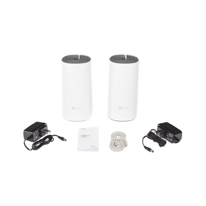 Kit Router Inalámbrico Mesh Deco E4 Para Hogar, Doble Banda AC 1200, 2 Puertos 10/100 Mbps, Compatible Con Amazon Alexa