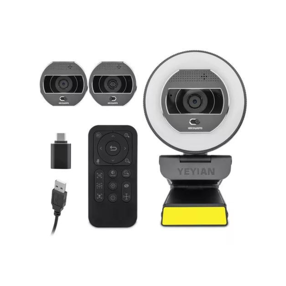 Flex-Webcam Yeyian - Streaming con Iluminación y Control Remoto (YPW-QHDAF-M1)