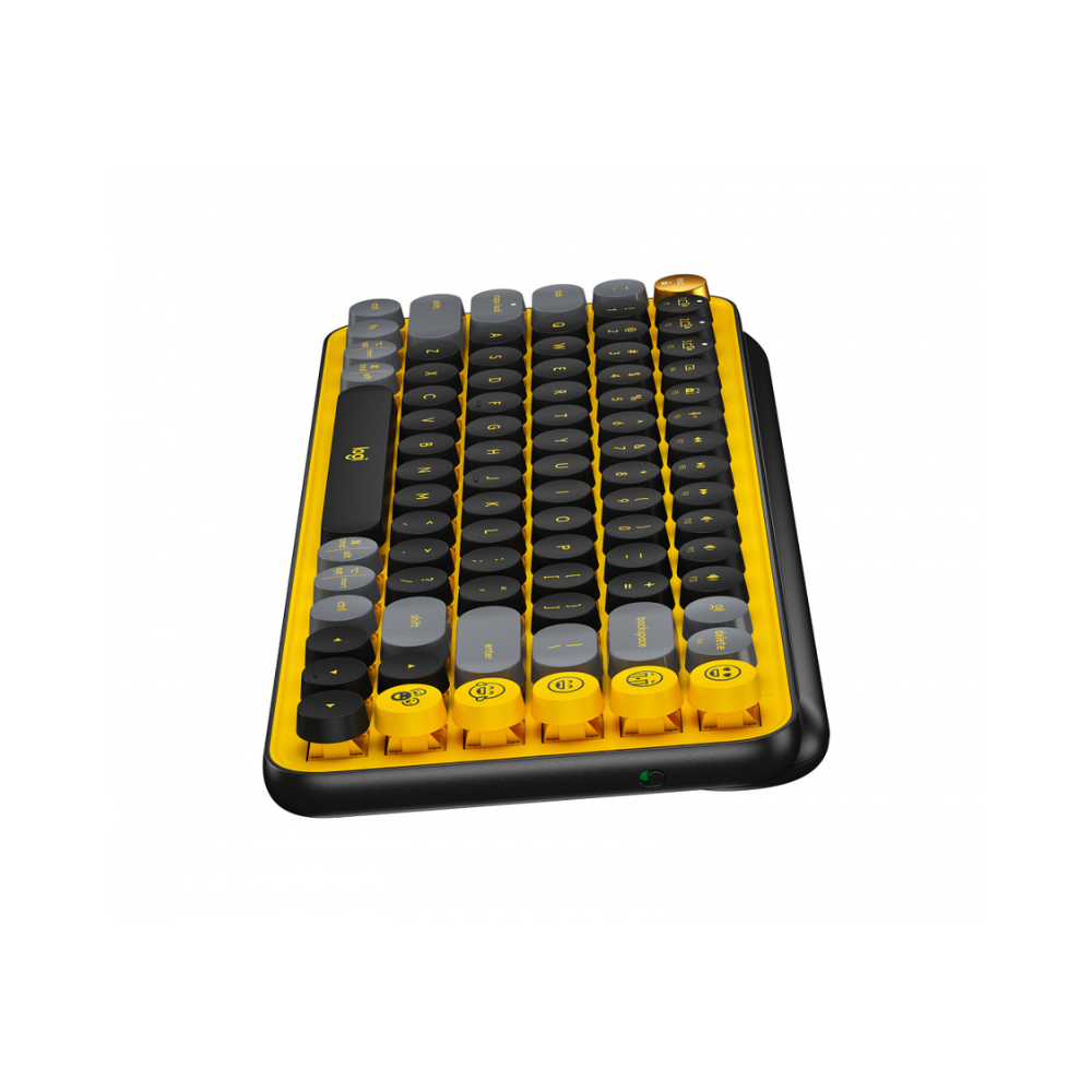 Teclado Logitech Pop Keys Mecánico Bluetooth USB Bolt Blast Yellow (920-010713)