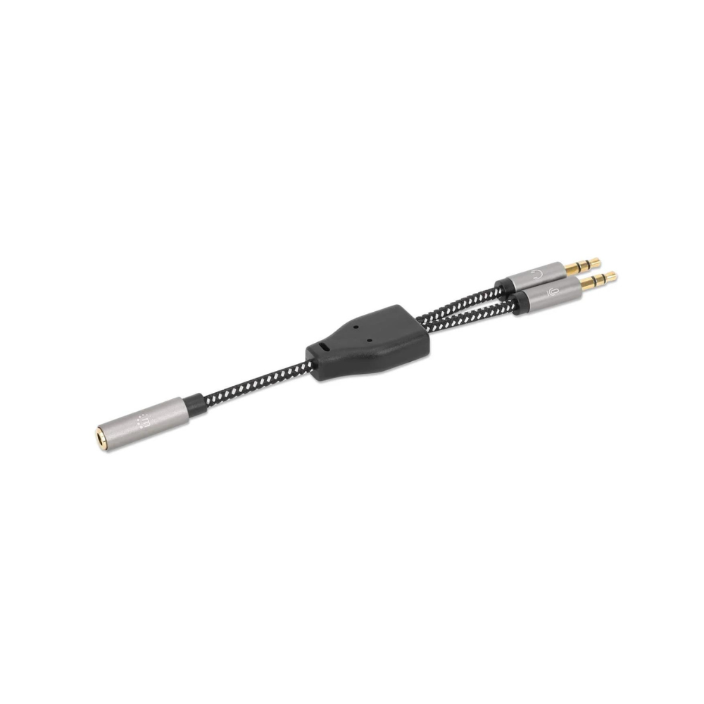 Adaptador de Audio 3.5 mm 1 H a 2 M, 15 cm Manhattan (356121)