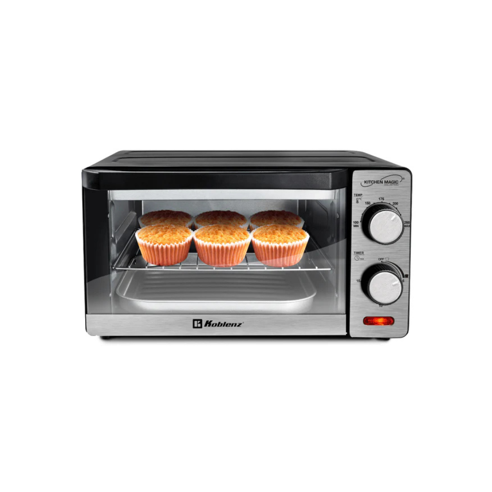 Horno Tostador eléctrico Koblenz HKM-1000, 10L (4 rebanadas de pan), termostato regulable de 100-250 grados, 1000W