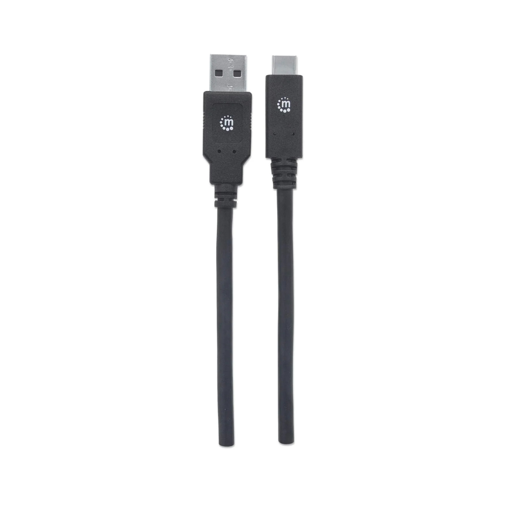 Cable USB Tipo C a A Macho 2.0M Negro V3.1 Gen1 Manhattan (354974)